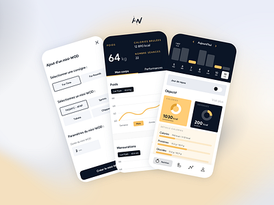 Fitness application - Transformatics application branding dashboard design fitness fitness app graphic design health interface mobile app mobile interface musculation sport statistics tracker ui ui design ux ux design workout