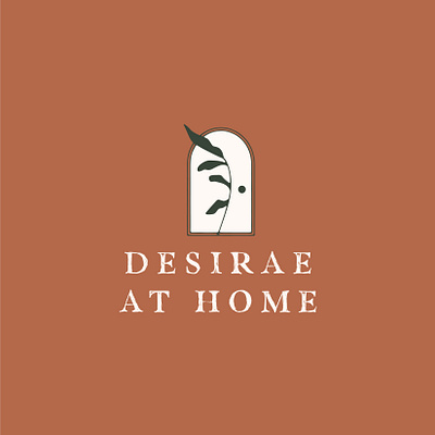 Desirae at Home Logo burnt orange diy door logo mom