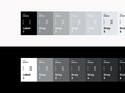 Light and dark mode color palette colors dark mode design system hex code light mode palette