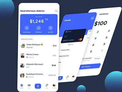 Snapcash App fintech ios product design ui design ux design