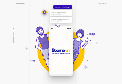 BOOMERUN android branding design graphic design illustration ios logo typography ui ux vector