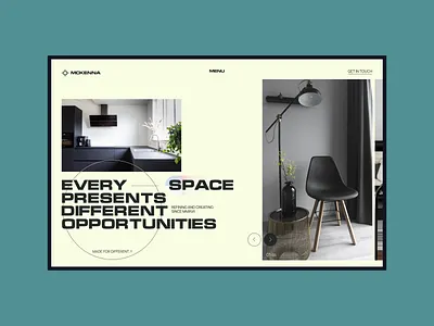 McKenna Interior Design Landing Page architecture ui creative development design creative landing page dailyui figma graphic design interior design landing page interior ui interior web design interior web ui meris imamovic modern landing page sketch ui design ui ux user interface
