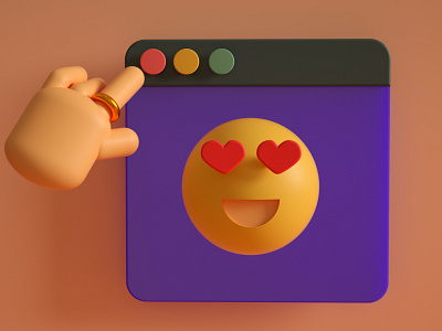 3D Smile illustration 3d cinema4d design illustraion minimalistic