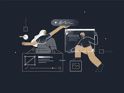 Web Header character header illustration people ui web illustration website