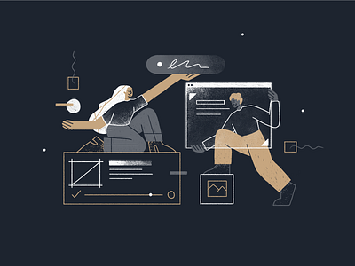 Web Header character header illustration people ui web illustration website