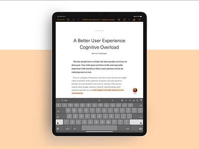Reader Concept app design document product tablet ui ux