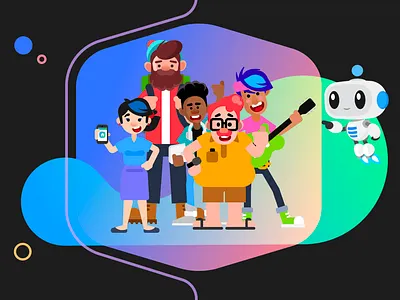 New Characters - Planning Center branding characters design hero illustration landing page people pico robot vector