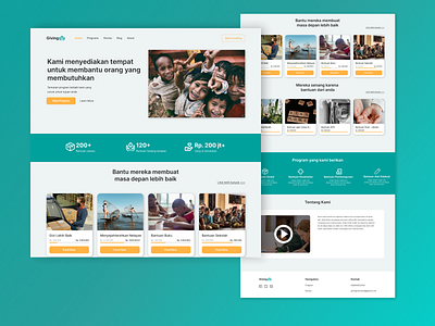 Giving charity landing ui uidesign uiux website