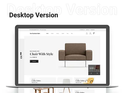 Dev Furniture eCommerce Website UI Download branding corporate design devdesign ecommerce modern xd