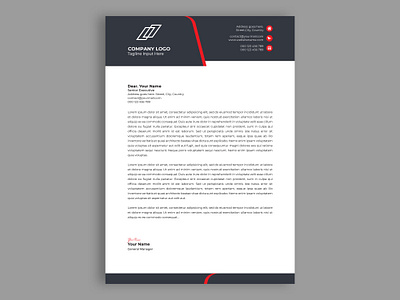 Modern Letterhead a4 brand identity branding business clean company letterhead corporate corporate identity creative design graphic design letterhead letterhead design letterhead format letterhead sample minimal modern template