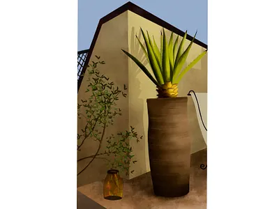 Riad of the Light illustration procreate texures