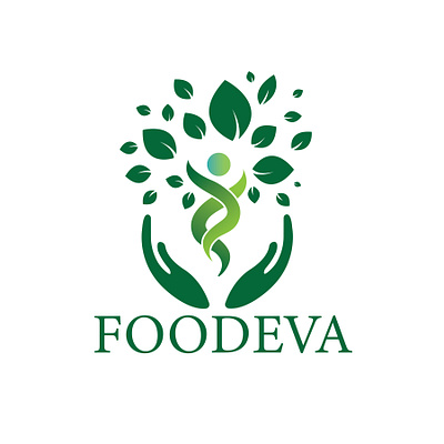 Foodeva Logo botanique logo graphics design herbal logo logo profesional logo unique logo