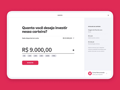 Warren - Investimento em carteiras app design finance interaction investments mobile money motion motion graphics pink product ui ux warren