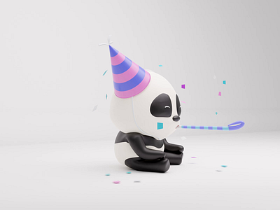 🐼🐼🐼 3d 3d animal 3d panda animals animation blender branding cute design designer resources illustration illustrations kawaii library low poly mascot motion graphics polygon resources