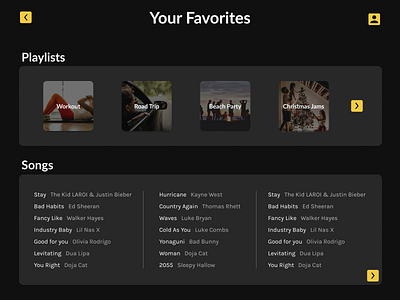 DailyUI044 dailyui dailyui044 dailyuichallenge favorites likes music playlist songs ui uidesign uiux ux uxdesign