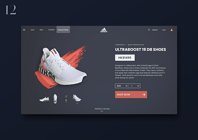 DailyUI 012 - E-Commerce Shop 012 adidas concept adidas design adidas uidesign adidas ultraboost adidas webpage adidasultraboost business webpage dailyui dailyui 012 dailyui012 e commerce e commerce shop e commerce shop ui e commerce shop webpage e commerce webpage shoes app shoes webpage ultraboost