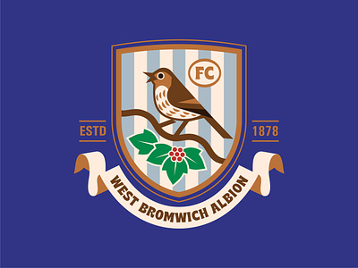 West Bromwich Albion FC albion bird branding championship character coatofarms crest design emblem england football geometricart hawthorn illustration inspiration logo the baggies the throstles vector westbrom