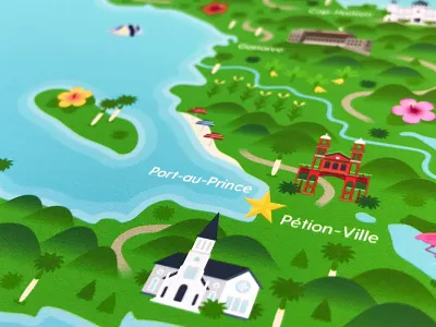 Map of Haiti adobe illustrator art design geography icon iconography icons illustration illustrator map map illustration mapillustration vector