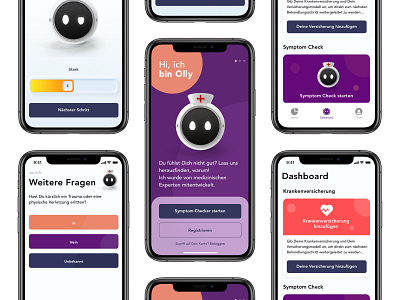 Olly Health app 3d branding design figma graphic design logo ui