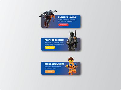 Gaming Website Buttons 3d buttons design gaming graphic design illustration star wars ui web design website
