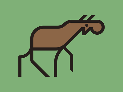 Moose icon illustration moose