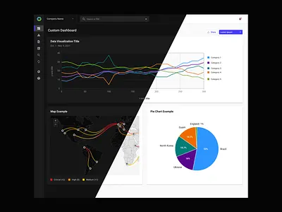 Light and Dark UI Color Modes for Data Visualization datavisualization dataviz ui ui design