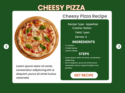 A recipe card design daily ui dailyui design graphic design recipe ui ux