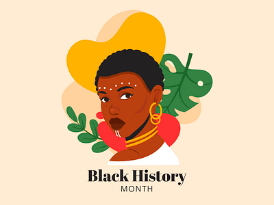 Black history month black colorful ethnic gir illustration people vector women