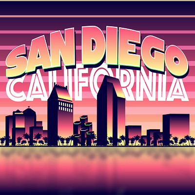 A tribute to the city I love. design illustration retro typography vector