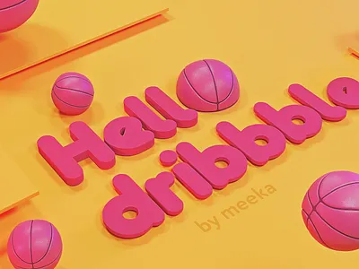 Hello world! 3d debut debutshot hello hellodribble illustration