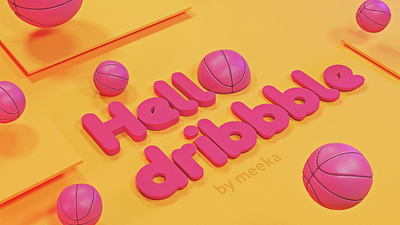 Hello world! 3d debut debutshot hello hellodribble illustration