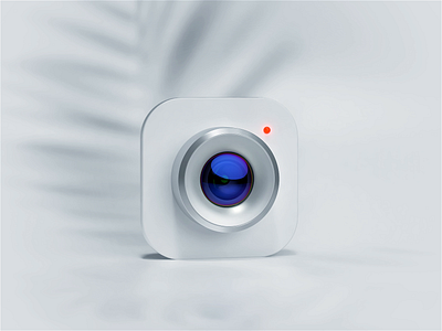 Camera 3D icon 3d agency animation apple branding c4d camera clean design graphic design icon identity illustration ios leica lens motion photo ui white