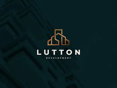 Lutton Development apartment branding building character design development house icon illustration logo luxury monogram realestate symbol vector