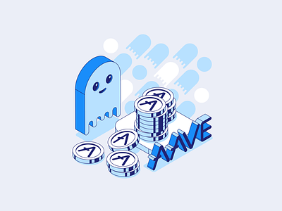 What is AAVE? 👻 aave adobe illustrator blockchain coin coins crypto illustration isometric protocol ui web illustration