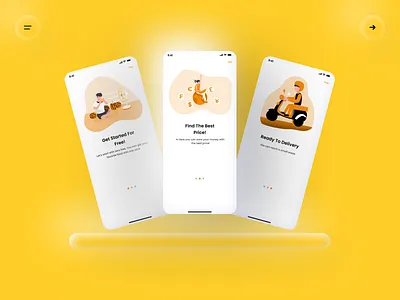 MoodBoard app design illustration ui