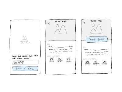 Rating App Sketches app app ui daily ui design design challenge graphic design illustration ipad low fidelity modern noteshelf rating app sketching user experience user interface voting app wireframe