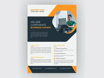 Corporate Flyer Template banner branding business design media promotion typography