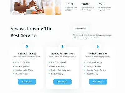 Insurance Website Homepage guard health healthy homepage insurance insurance company insurtech landing page life insurance safety ui uiux ux web web design website