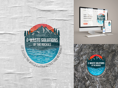 Logo Badge E-Waste Solutions brand branding company logo corporate logo design icon identity illustration logo logo badge logo designer logomaker minimal nature typography ui ux vector vintage website