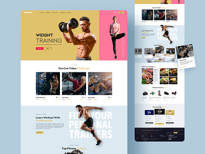 Fitopedia - Weight Training Web Design branding codiant fitness app development graphic design landing page landing page desing on demand app development ui ui design ux web design weight training website