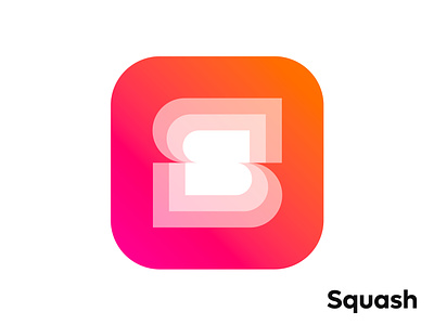 S for Squash logo concept pt.3 app branding editing image logo monogram photo s squashing squeezing
