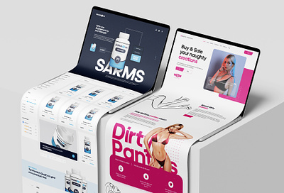 Sarms and Dirty Panties Website UI Design branding design logo typography ui website