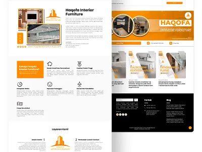 Haqofa Interior Furniture - Interior & Furniture Service Website branding graphic design logo ui