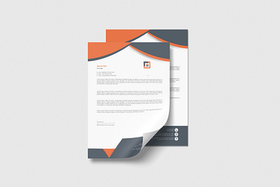 Letterhead Template Design promotion stationary mock up