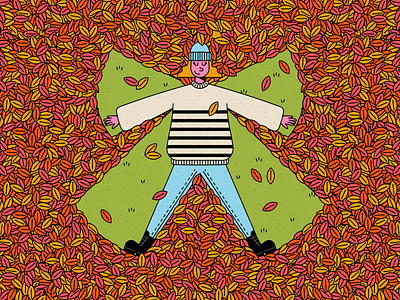 Vectober 07: Season autumn basic fall illustration leaves season sweater