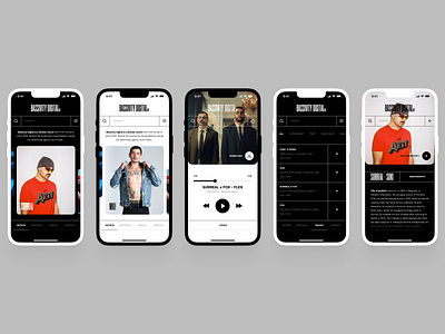 Bassivity Digital Concept App app dark ui digital label interface ios mobile app music music app music player music stream social stream ui ux