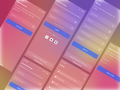 LOGIN UI KIT - GLASS MORPHISM adobe xd card design cards ui design glass morphism login ui glass morphism ui glass morpshim glass ui glassmorphism login ui kit morphism ui ui glass morphism ui kit uiux xd