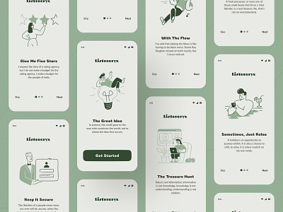 Onboarding Screens 023 green minimal onboarding onboarding illustrations onboarding screen onboarding ui salmanwap ui design walkthrough