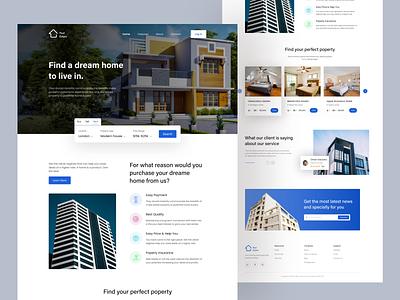 Real Estate Website Ui Design agency landing page agency management clean creative design header homeapge identy minimal product project property management real estate real estate landing page trending ui ui user interface web webdesign website