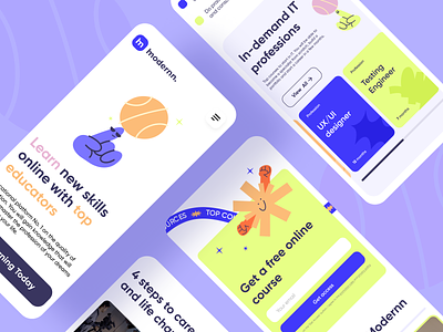 Mobile | Modernn app courses design desire agency e learning edtech education edutech electronic learning graphic design landing landing page learning mobile mobile app online courses online education responsive ui user interface